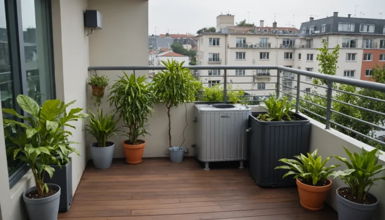 petite cuve de récupération d'eau pour balcon